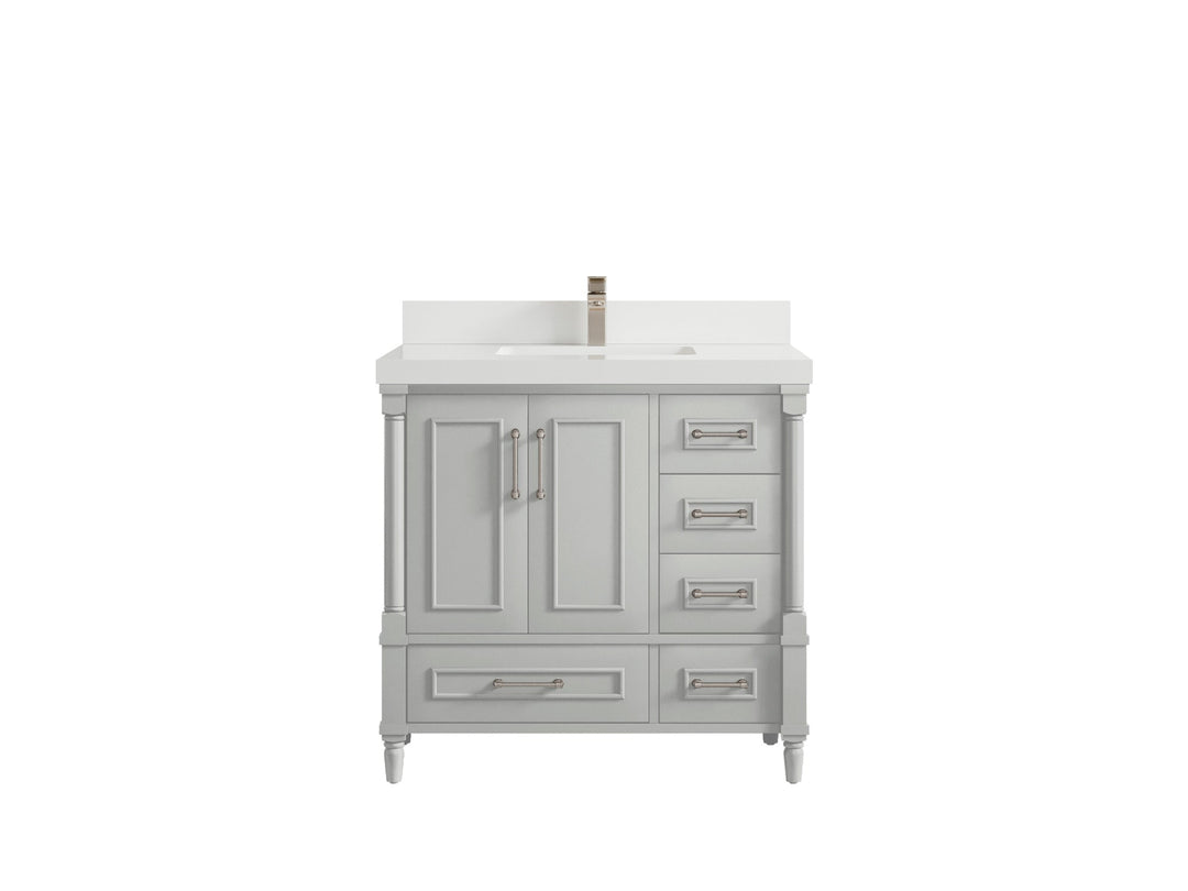 Aberdeen 36 in. W x 22 in. D Center Sink Bathroom Vanity - Willow Bath and Vanity