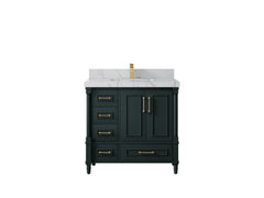 Aberdeen 36 in. W x 22 in. D Center Sink Bathroom Vanity - photo 38
