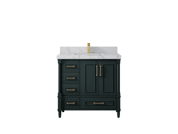 Aberdeen 36 in. W x 22 in. D Center Sink Bathroom Vanity - photo 38