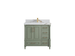 Aberdeen 36 in. W x 22 in. D Center Sink Bathroom Vanity - photo 10