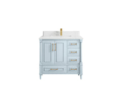 Aberdeen 36 in. W x 22 in. D Center Sink Bathroom Vanity - photo 26
