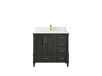 Aberdeen 36 in. W x 22 in. D Center Sink Bathroom Vanity - Willow Bath and Vanity