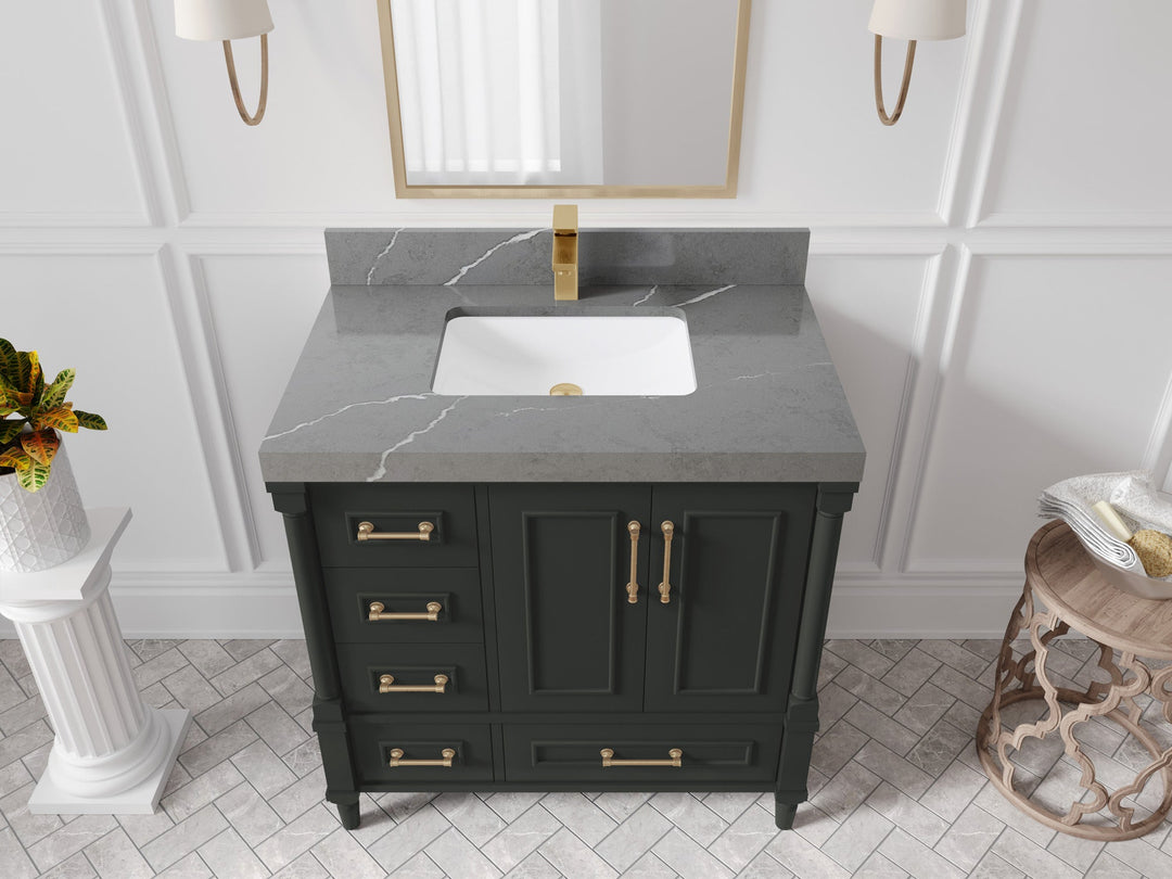 Aberdeen 36 in. W x 22 in. D Center Sink Bathroom Vanity - Willow Bath and Vanity