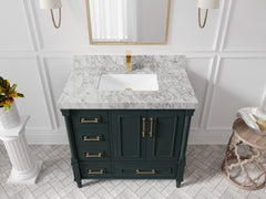 Aberdeen 36 in. W x 22 in. D Center Sink Bathroom Vanity - photo 7
