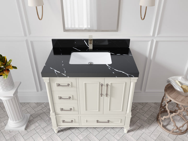 Aberdeen 36 in. W x 22 in. D Center Sink Bathroom Vanity - photo 11
