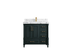 Aberdeen 36 in. W x 22 in. D Center Sink Bathroom Vanity - photo 36