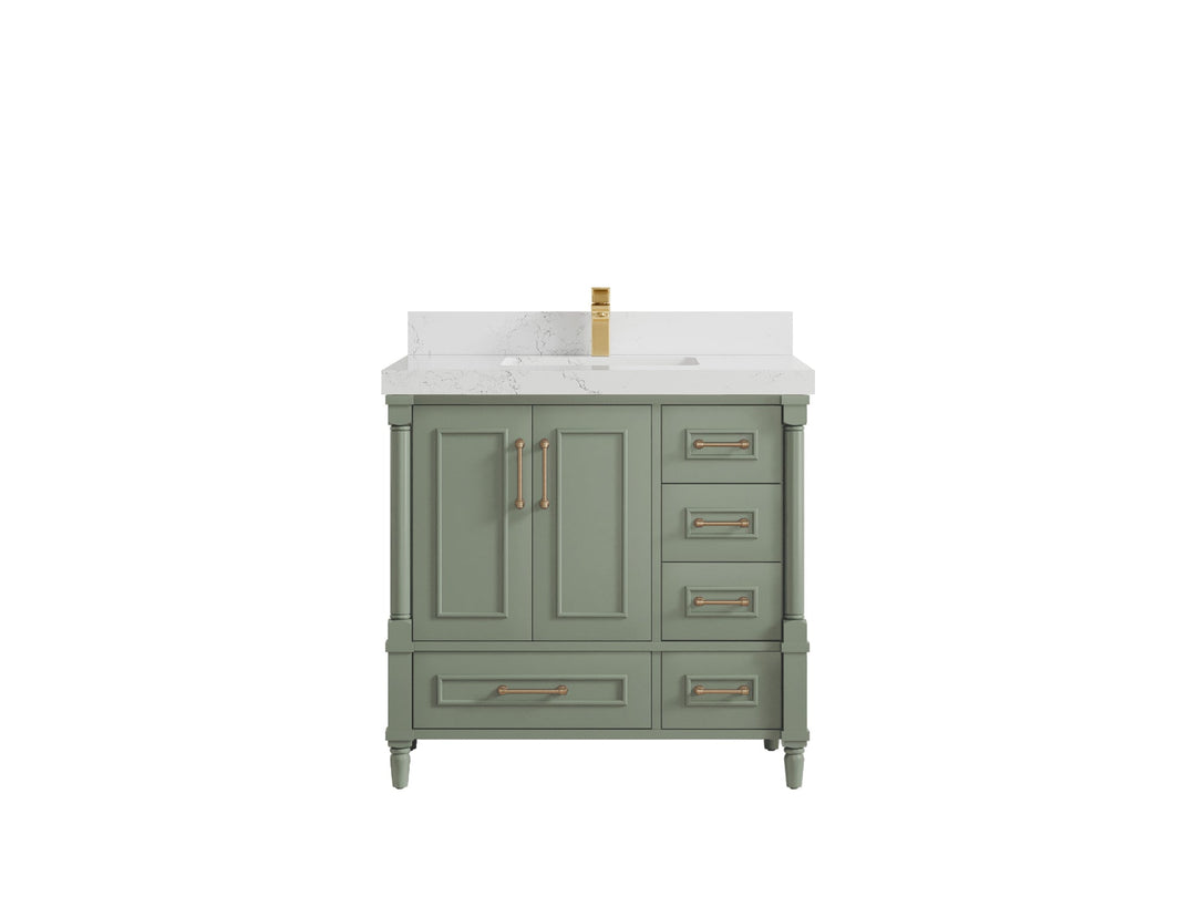Aberdeen 36 in. W x 22 in. D Center Sink Bathroom Vanity - Willow Bath and Vanity