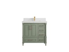 Aberdeen 36 in. W x 22 in. D Center Sink Bathroom Vanity - photo 26