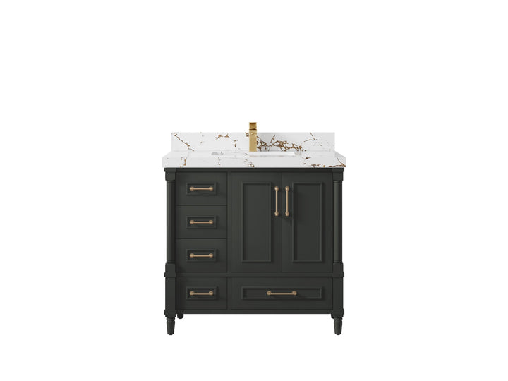 Aberdeen 36 in. W x 22 in. D Center Sink Bathroom Vanity - photo 38