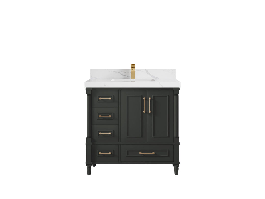 Aberdeen 36 in. W x 22 in. D Center Sink Bathroom Vanity - Willow Bath and Vanity