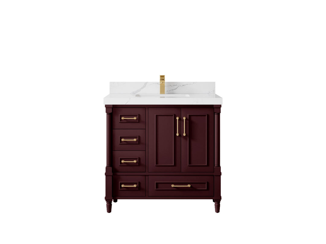 Aberdeen 36 in. W x 22 in. D Center Sink Bathroom Vanity - Willow Bath and Vanity