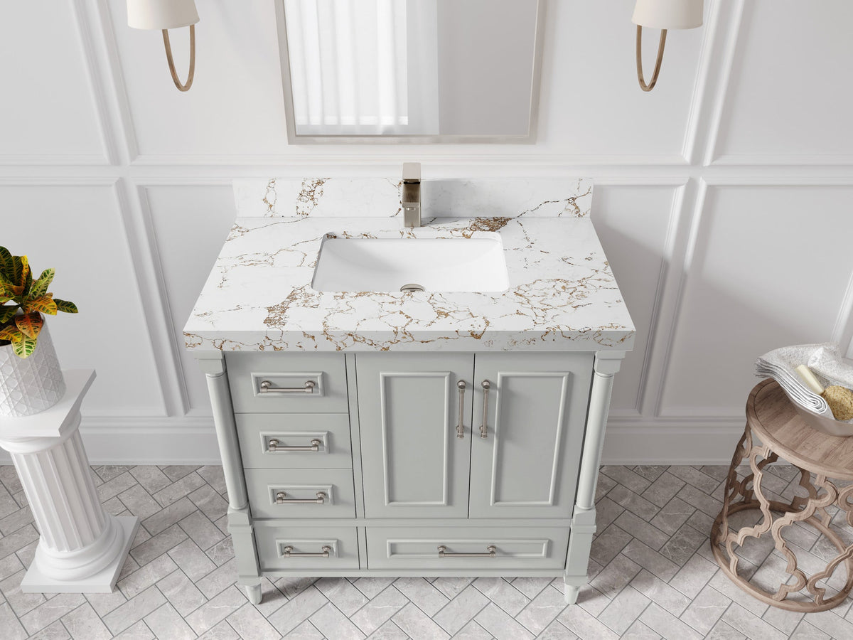 Aberdeen 36 in. W x 22 in. D Center Sink Bathroom Vanity - Willow Bath and Vanity