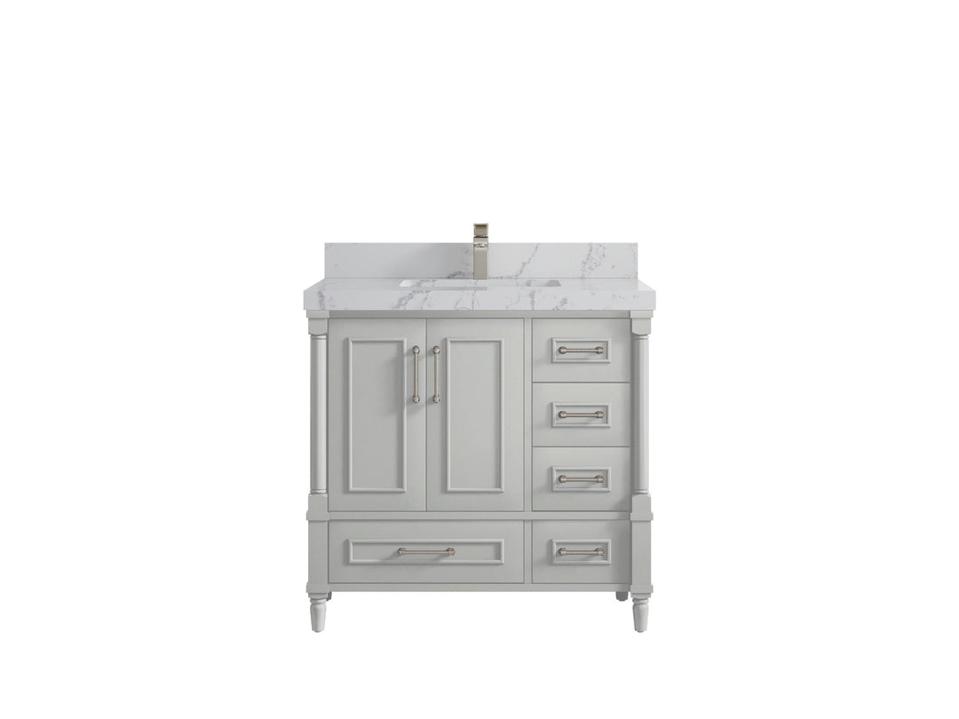 Aberdeen 36 in. W x 22 in. D Center Sink Bathroom Vanity - Willow Bath and Vanity