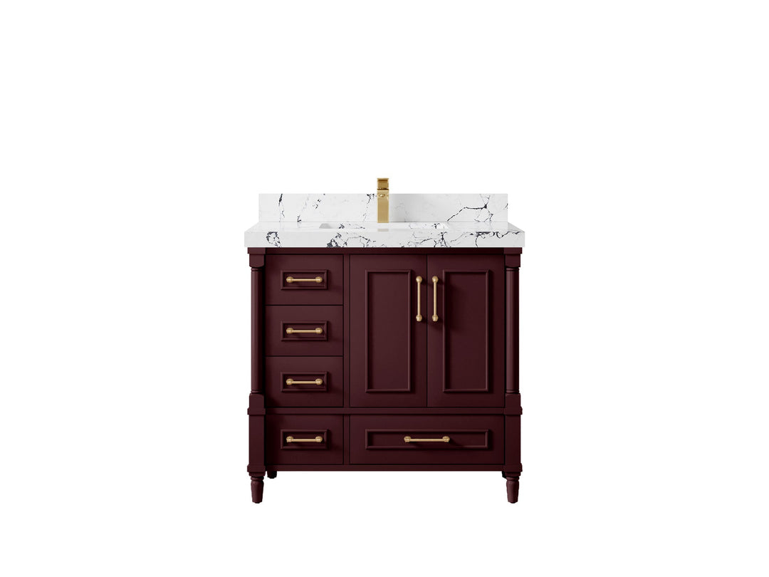 Aberdeen 36 in. W x 22 in. D Center Sink Bathroom Vanity - Willow Bath and Vanity
