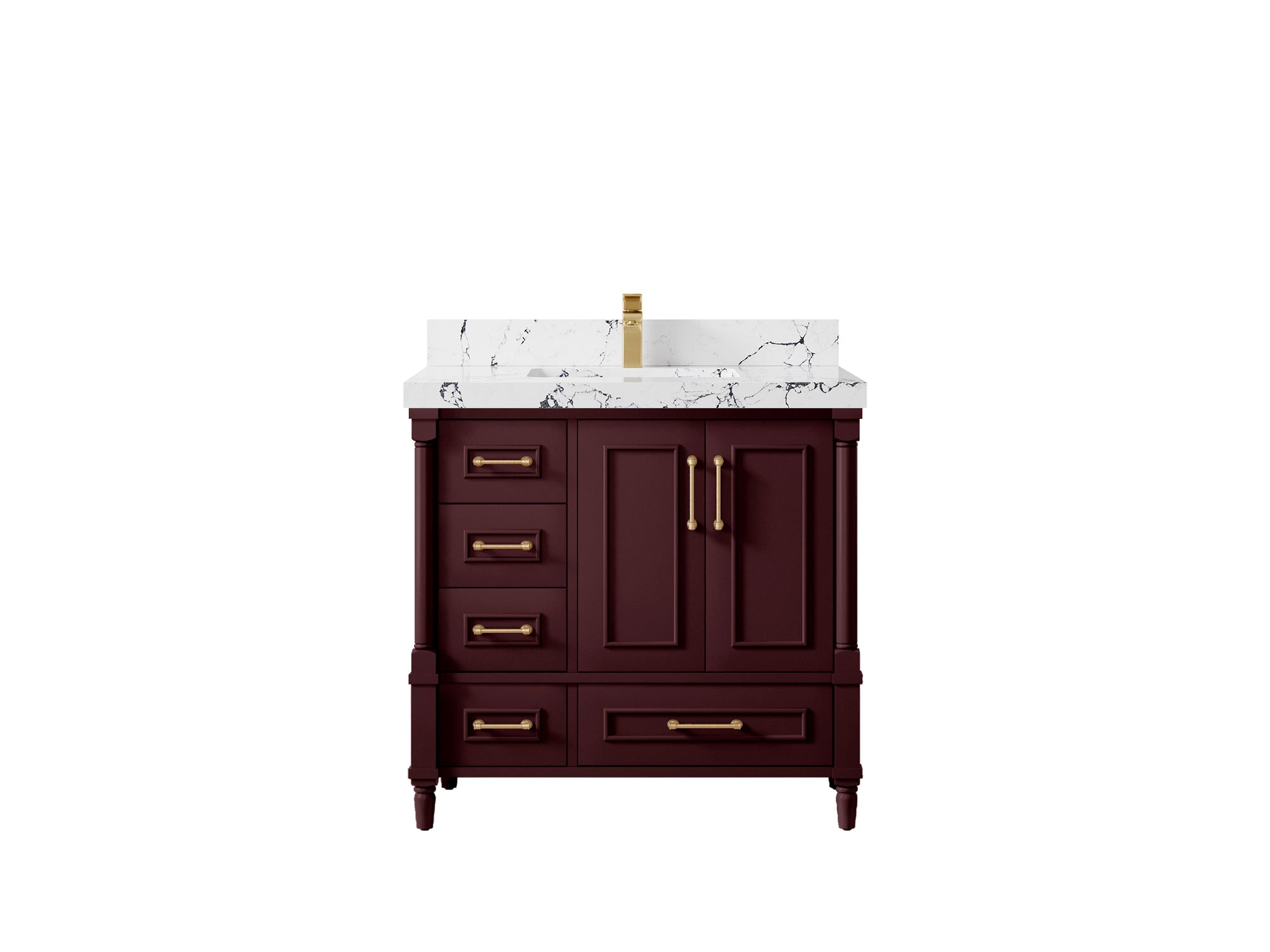 Aberdeen 36 in. W x 22 in. D Center Sink Bathroom Vanity - Willow Bath and Vanity