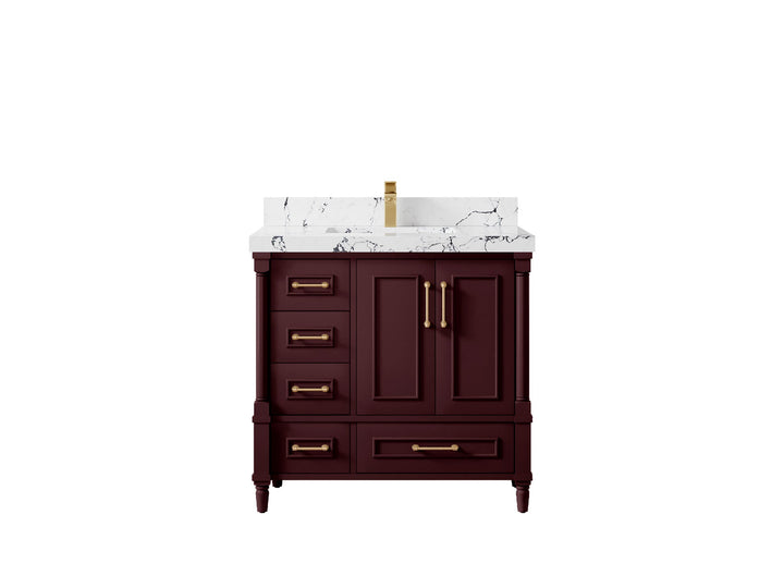 Aberdeen 36 in. W x 22 in. D Center Sink Bathroom Vanity - photo 45