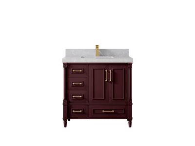 Aberdeen 36 in. W x 22 in. D Center Sink Bathroom Vanity - Willow Bath and Vanity
