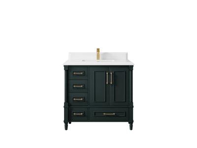 Aberdeen 36 in. W x 22 in. D Center Sink Bathroom Vanity - Willow Bath and Vanity