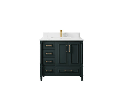 Aberdeen 36 in. W x 22 in. D Center Sink Bathroom Vanity - Willow Bath and Vanity
