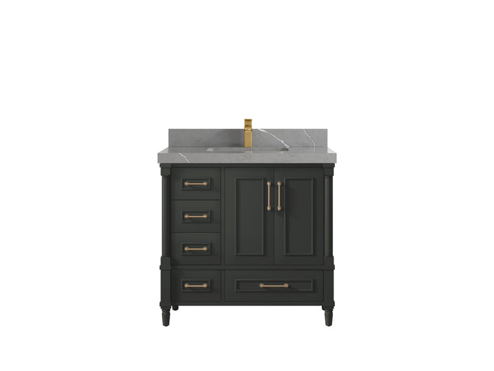 Aberdeen 36 in. W x 22 in. D Center Sink Bathroom Vanity - photo 34