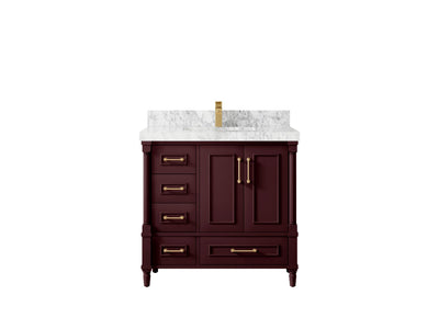 Aberdeen 36 in. W x 22 in. D Center Sink Bathroom Vanity - Willow Bath and Vanity