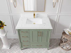 Aberdeen 36 in. W x 22 in. D Center Sink Bathroom Vanity - photo 23