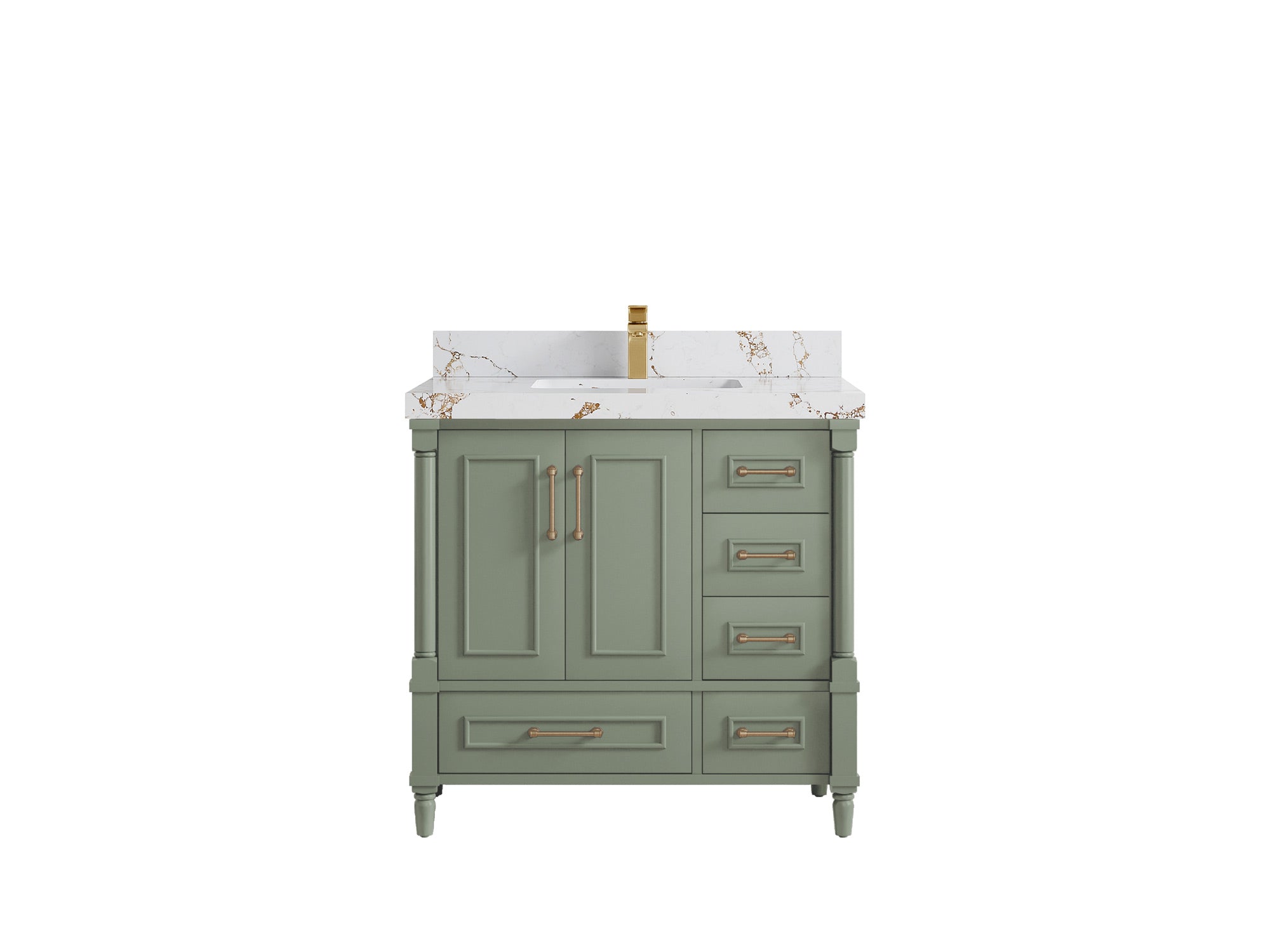 Aberdeen 36 in. W x 22 in. D Center Sink Bathroom Vanity - Willow Bath and Vanity