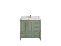 Aberdeen 36 in. W x 22 in. D Center Sink Bathroom Vanity - photo 32
