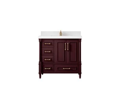 Aberdeen 36 in. W x 22 in. D Center Sink Bathroom Vanity - Willow Bath and Vanity