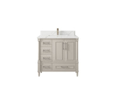 Aberdeen 36 in. W x 22 in. D Center Sink Bathroom Vanity - photo 22