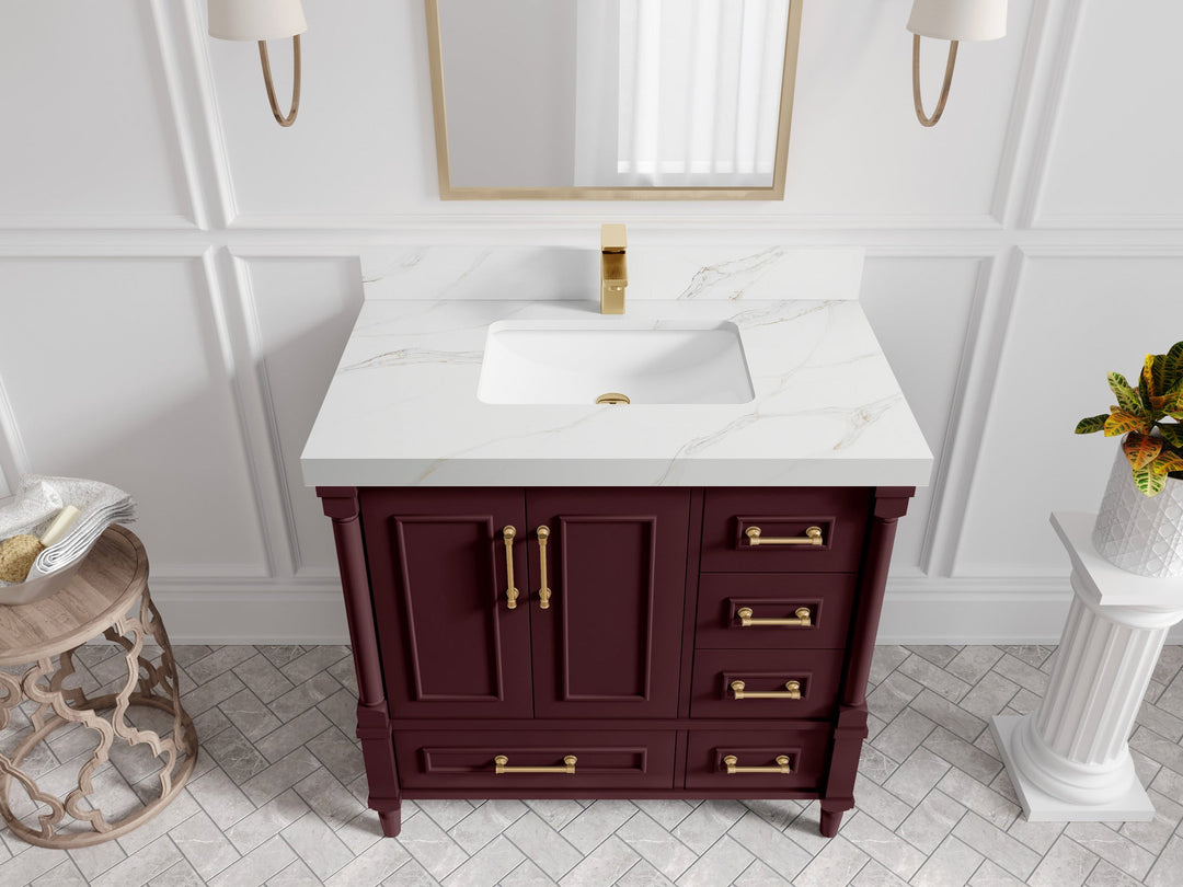 Aberdeen 36 in. W x 22 in. D Center Sink Bathroom Vanity - Willow Bath and Vanity