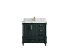Aberdeen 36 in. W x 22 in. D Center Sink Bathroom Vanity - photo 32