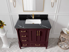 Aberdeen 36 in. W x 22 in. D Center Sink Bathroom Vanity - photo 16