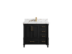 Aberdeen 36 in. W x 22 in. D Center Sink Bathroom Vanity - photo 38