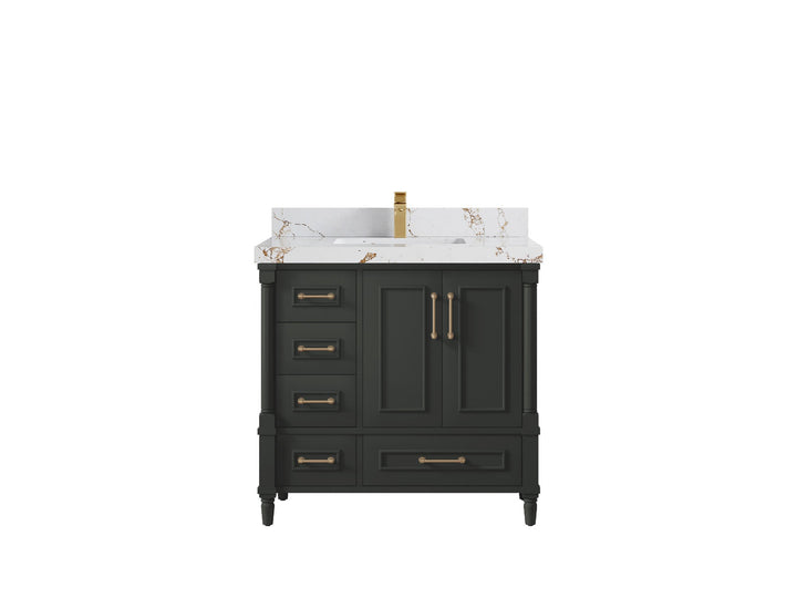 Aberdeen 36 in. W x 22 in. D Center Sink Bathroom Vanity - photo 36