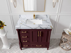 Aberdeen 36 in. W x 22 in. D Center Sink Bathroom Vanity - photo 24