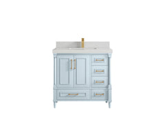 Aberdeen 36 in. W x 22 in. D Center Sink Bathroom Vanity - photo 22