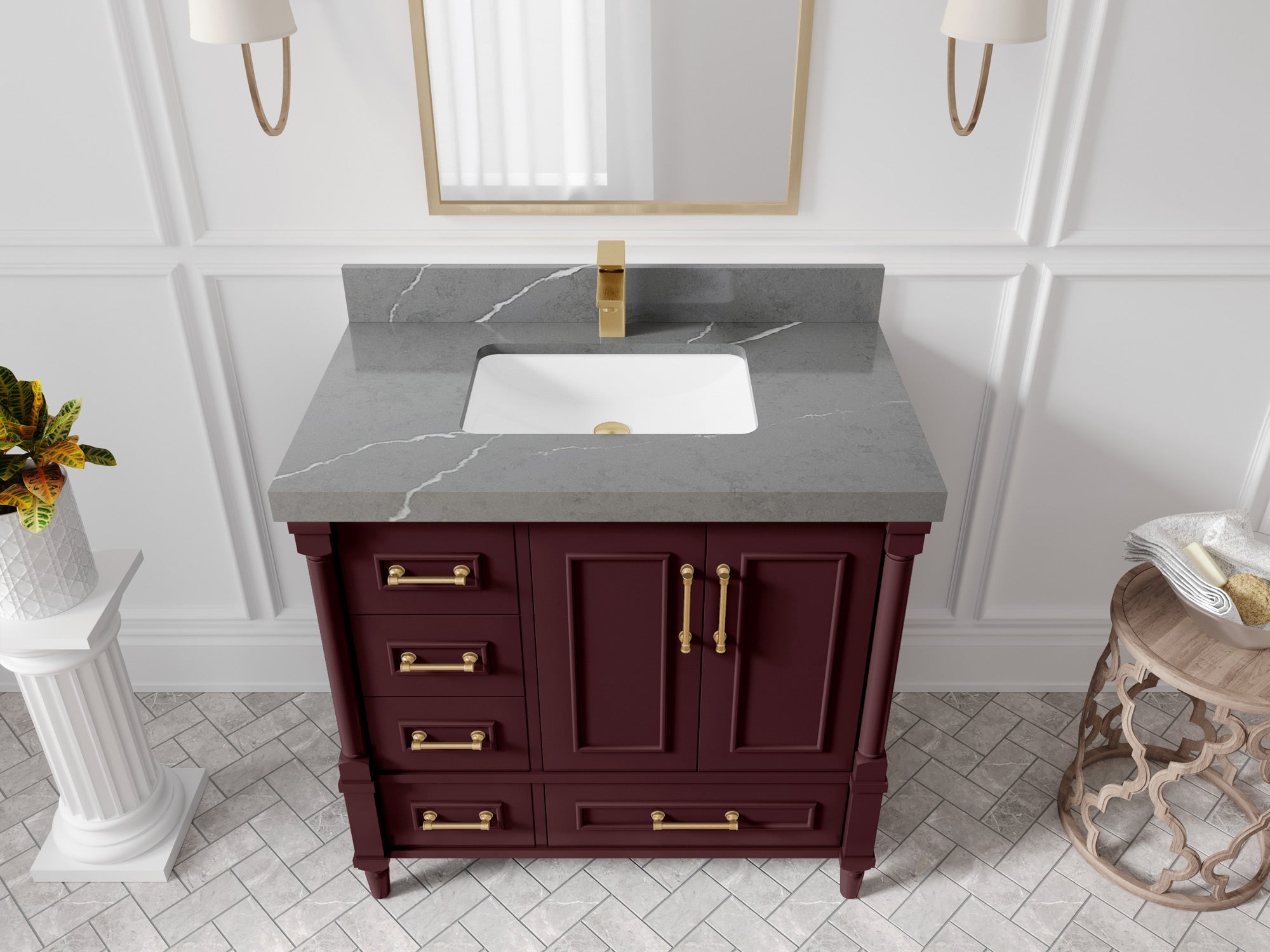 Aberdeen 36 in. W x 22 in. D Center Sink Bathroom Vanity - Willow Bath and Vanity