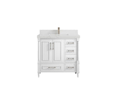 Aberdeen 36 in. W x 22 in. D Center Sink Bathroom Vanity - photo 26