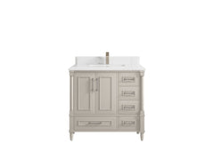 Aberdeen 36 in. W x 22 in. D Center Sink Bathroom Vanity - photo 26