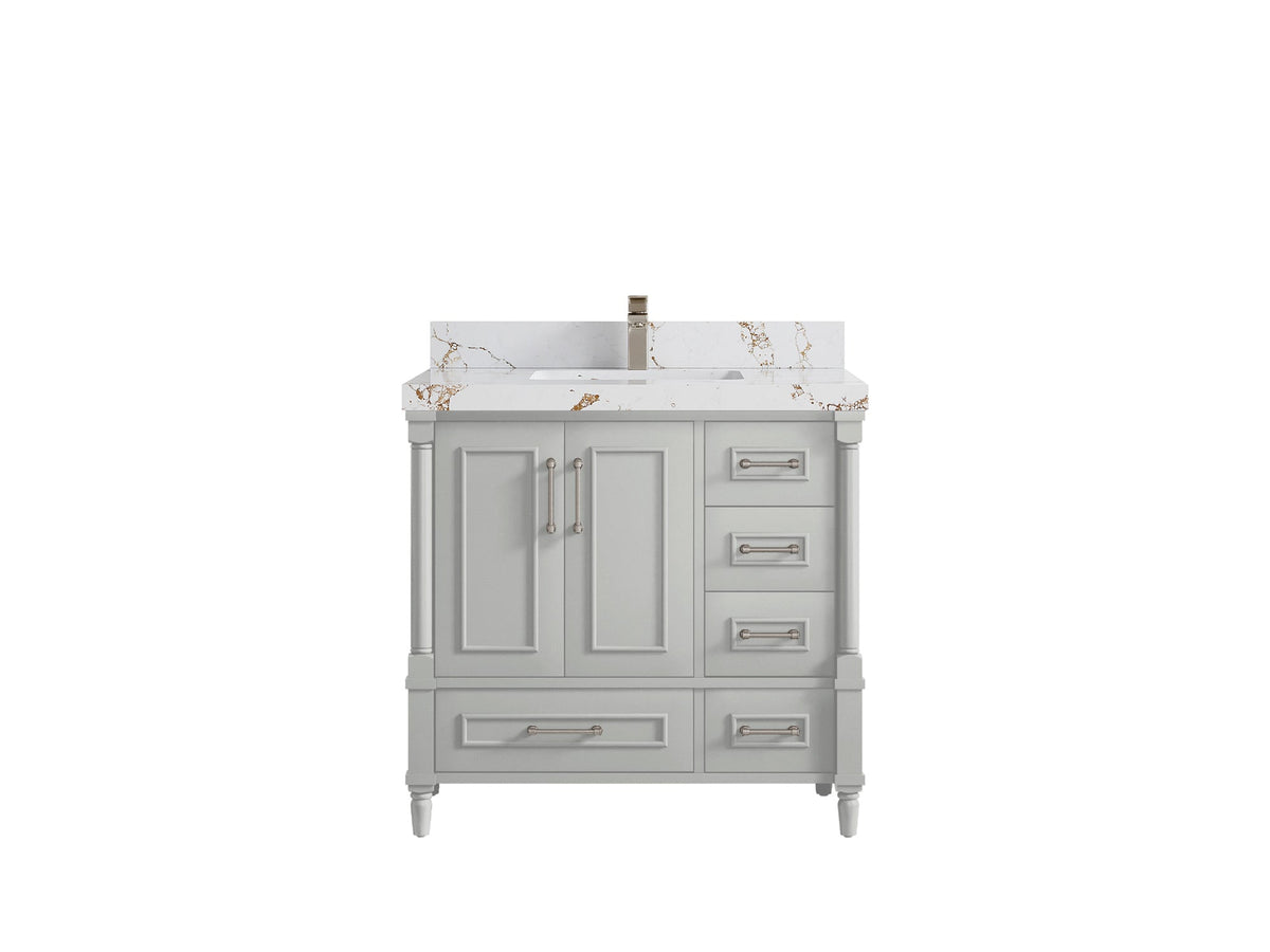 Aberdeen 36 in. W x 22 in. D Center Sink Bathroom Vanity - Willow Bath and Vanity