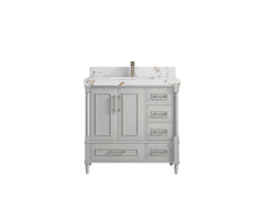 Aberdeen 36 in. W x 22 in. D Center Sink Bathroom Vanity - photo 34