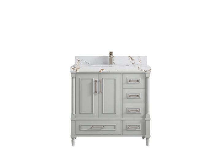Aberdeen 36 in. W x 22 in. D Center Sink Bathroom Vanity - photo 34