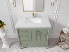 Aberdeen 36 in. W x 22 in. D Center Sink Bathroom Vanity - photo 9