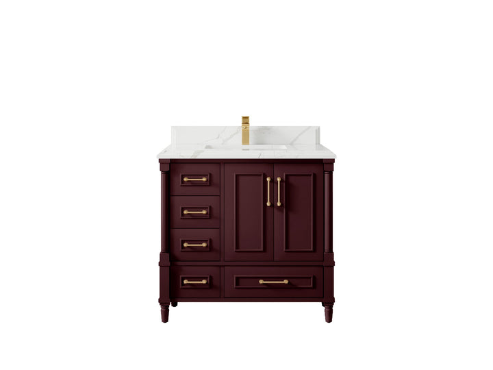 Aberdeen 36 in. W x 22 in. D Center Sink Bathroom Vanity - photo 29