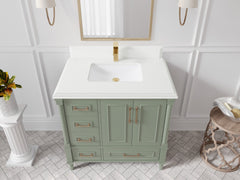 Aberdeen 36 in. W x 22 in. D Center Sink Bathroom Vanity - photo 25