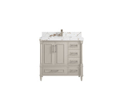 Aberdeen 36 in. W x 22 in. D Center Sink Bathroom Vanity - photo 38