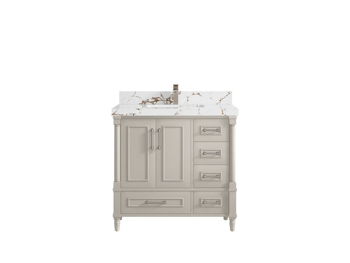 Aberdeen 36 in. W x 22 in. D Center Sink Bathroom Vanity - photo 38