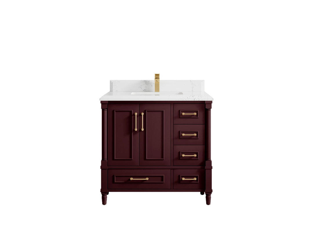 Aberdeen 36 in. W x 22 in. D Center Sink Bathroom Vanity - Willow Bath and Vanity
