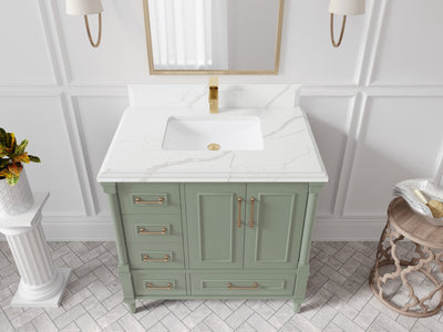 Aberdeen 36 in. W x 22 in. D Center Sink Bathroom Vanity - Willow Bath and Vanity